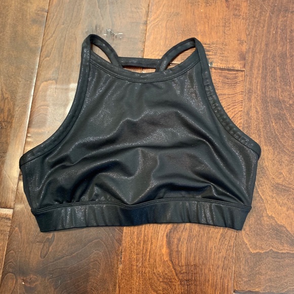 Black Sparkly Sports Bra - Picture 1 of 4